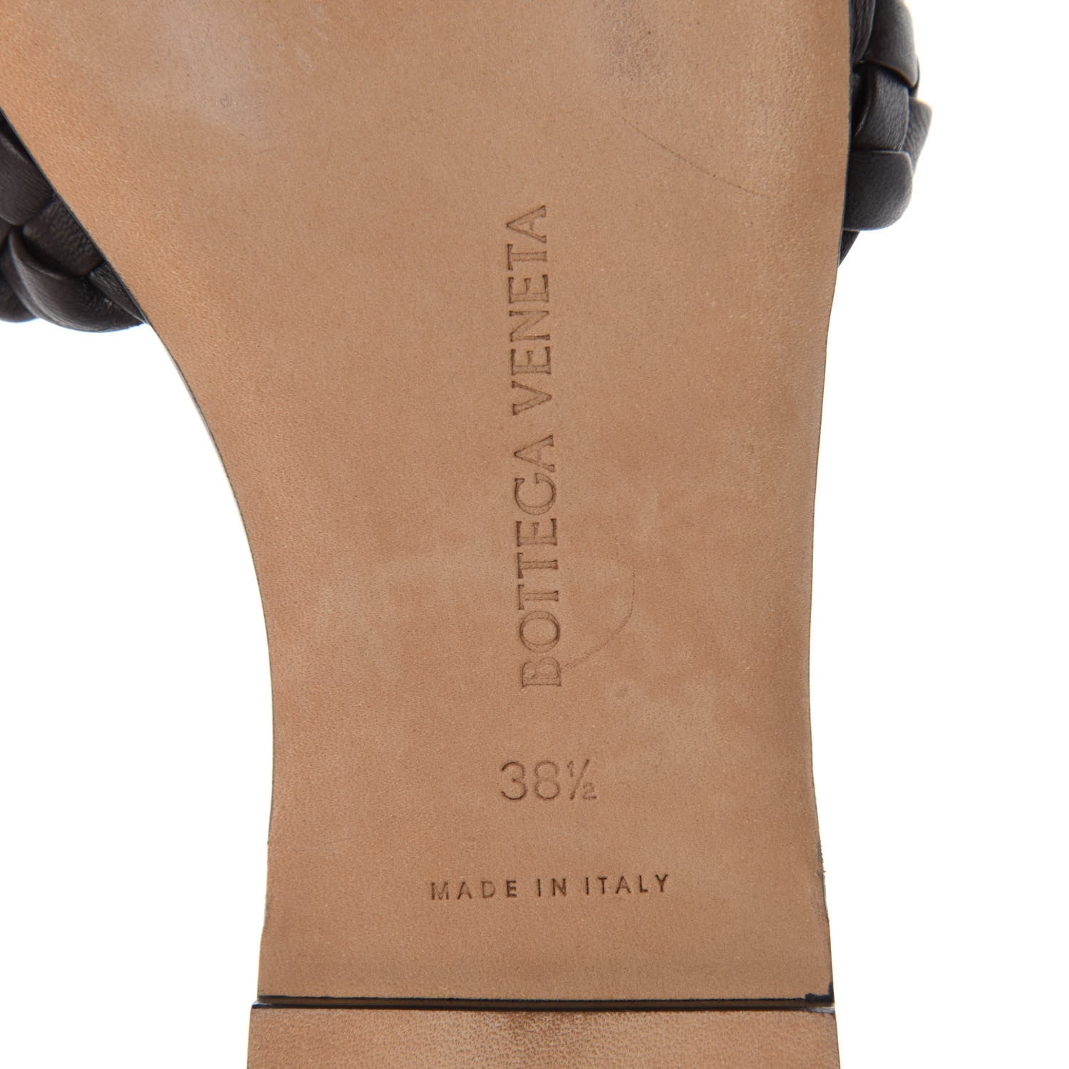 Bottega Veneta Nappa Intrecciato Squared Toe Flat Sandals 38.5 Espresso 6 of 8