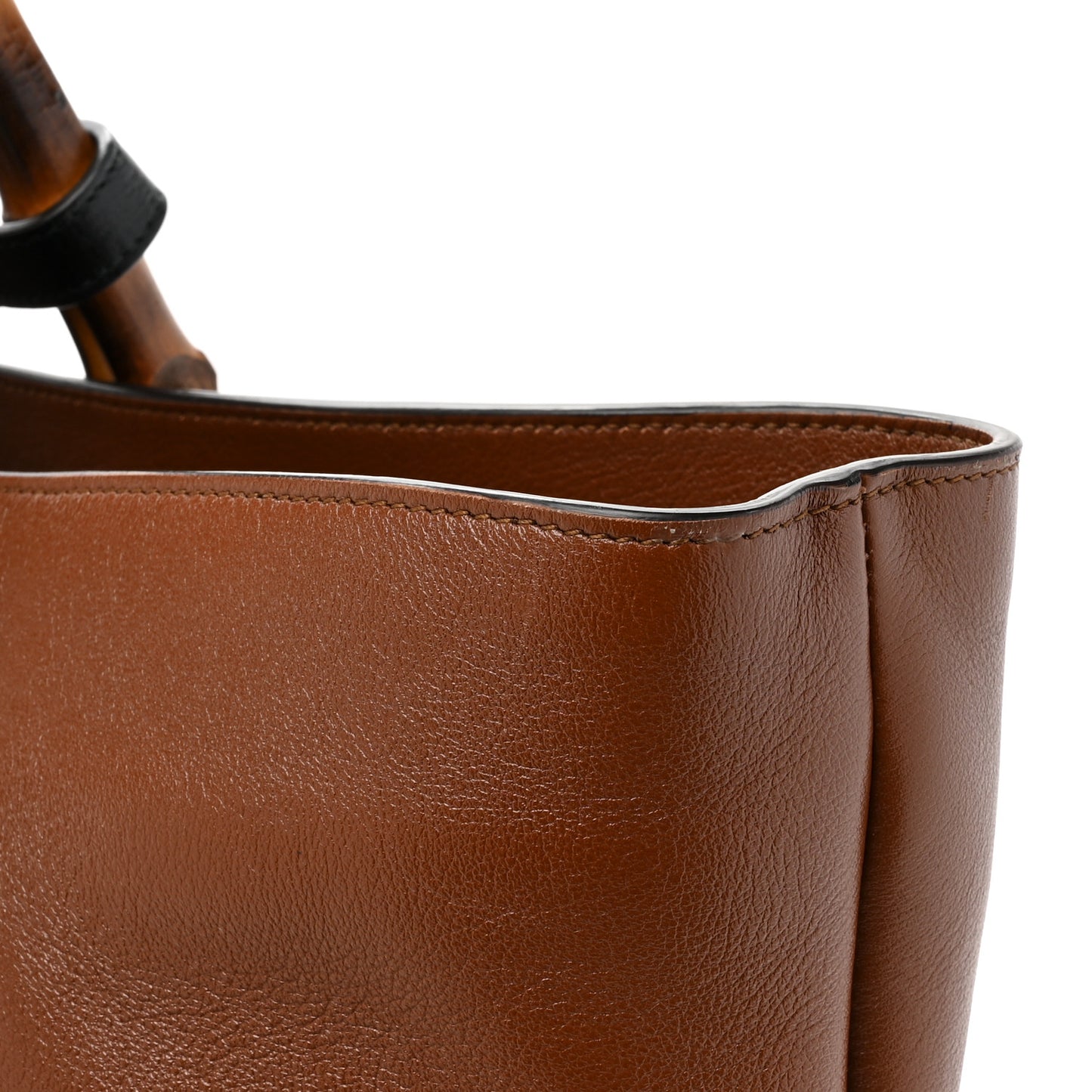 Calfskin Large Diana Round Tote Bag Cuir Black