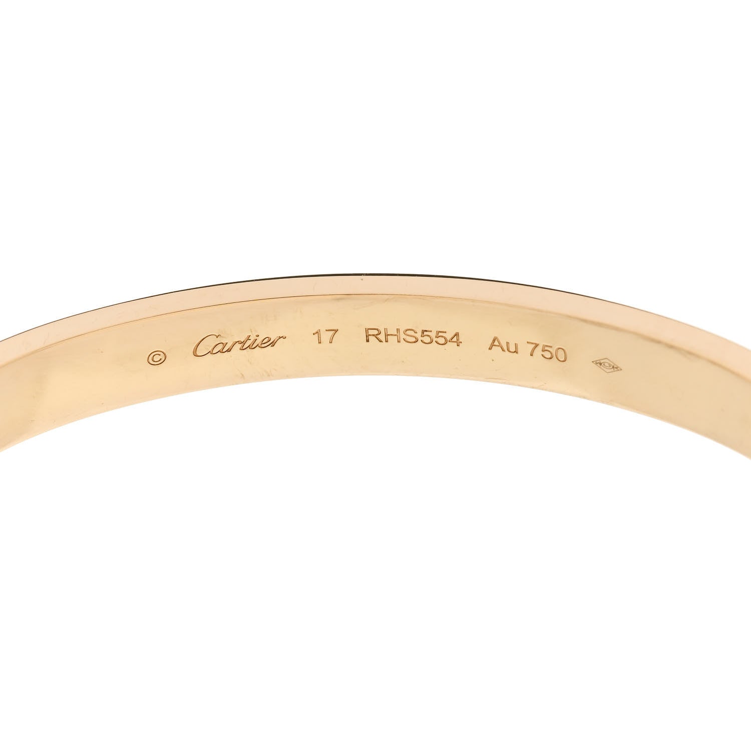 Cartier 18K Yellow Gold LOVE Bracelet 17 6 of 9