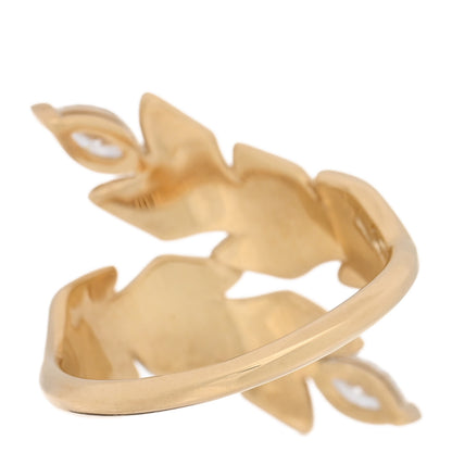 Tiffany 18K Yellow Gold Diamond Victoria Vine Bypass Ring 49 5 3 of 5