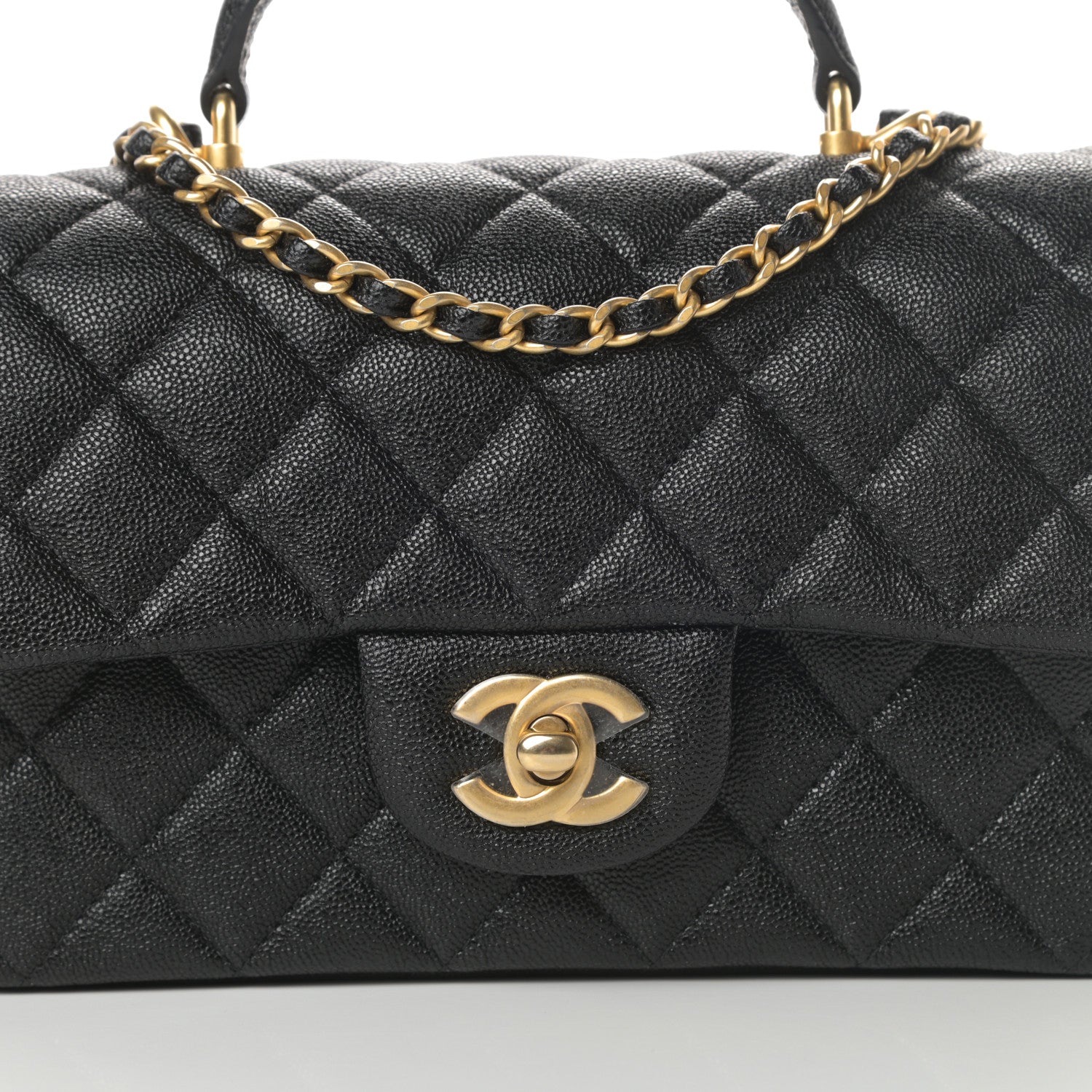 Chanel Caviar Quilted Mini Top Handle Rectangular Flap Black 8 of 11