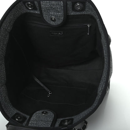 Chanel Canvas Large Deauville Tote Charcoal 4 of 4