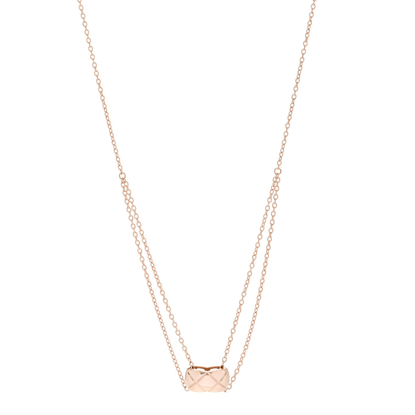18K Beige Gold Coco Crush Pendant Necklace