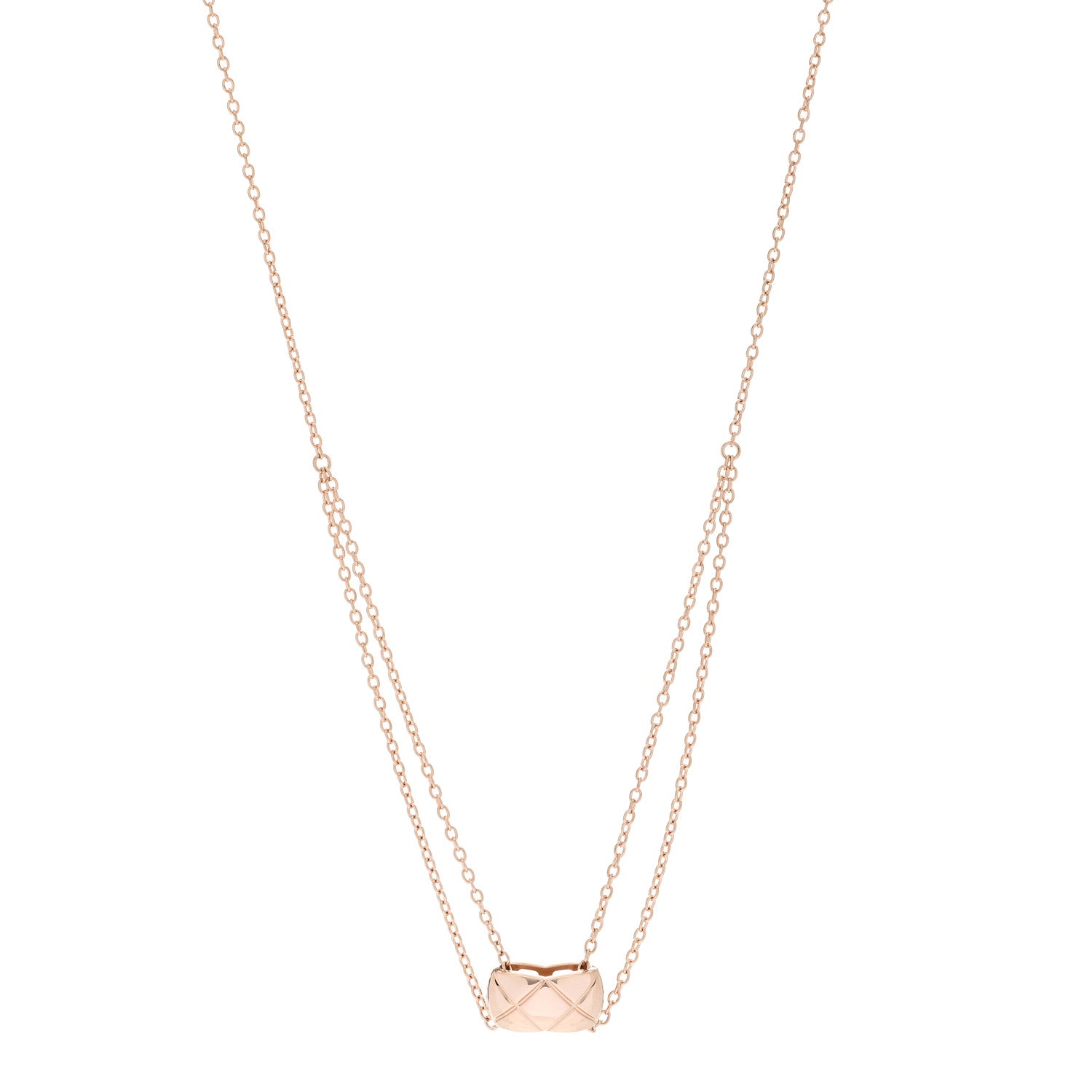 Chanel 18K Beige Gold Coco Crush Pendant Necklace 1 of 4