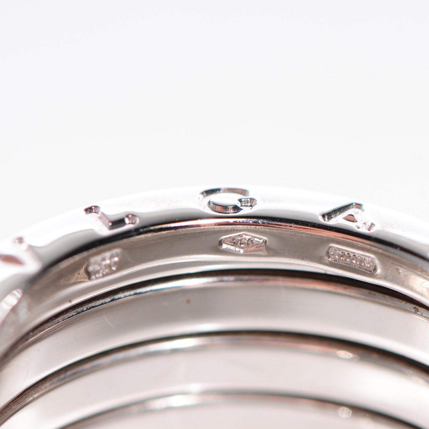 Bulgari 18K White Gold B.Zero1 Four-Band Ring 62 10 4 of 8