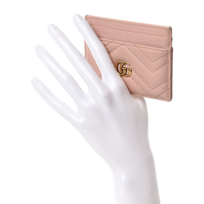 Gucci Calfskin Matelasse GG Marmont Card Holder Perfect Pink 2 of 6