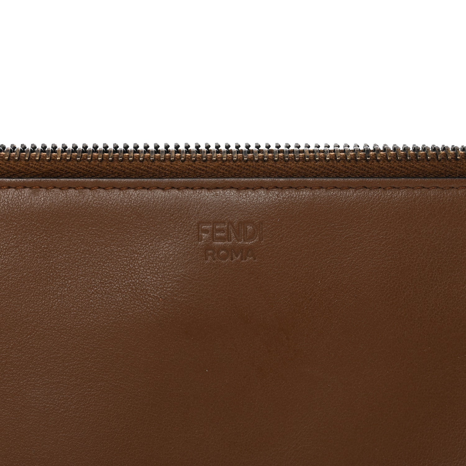 Fendi Vitello Century Lined Monster Eyes Pouch Moka Multicolor 8 of 11