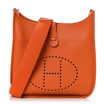 Hermes Taurillon Clemence Evelyne III GM Orange 1 of 10