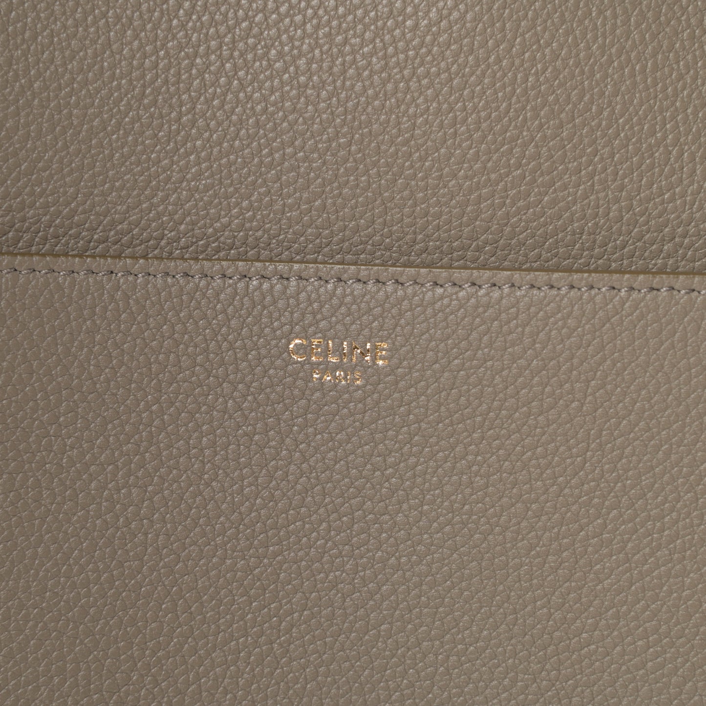 Soft Grained Calfskin Sangle Bucket Bag Taupe