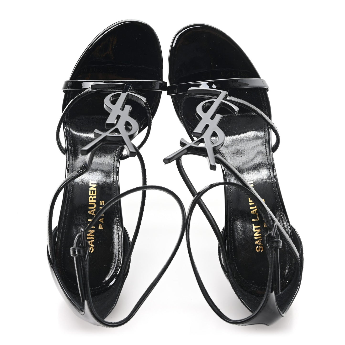 Patent Cassandra 100 Ankle Strap Sandals 36 Black