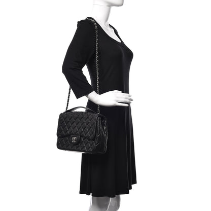 Chanel Lambskin Quilted Jumbo Easy Carry Flap Black 2 of 13