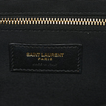 Saint Laurent Grain De Poudre Textured Mixed Matelasse Large Triquilt Monogram Satchel Storm Storm 5 of 10