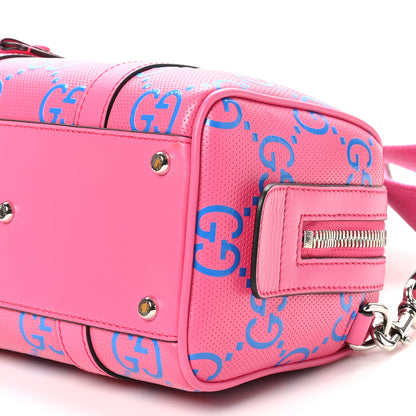 Gucci Calfskin GG Tennis Bi-Color Embossed Mini Duffle Bag Modern Fucsia Modern Blue 10 of 10
