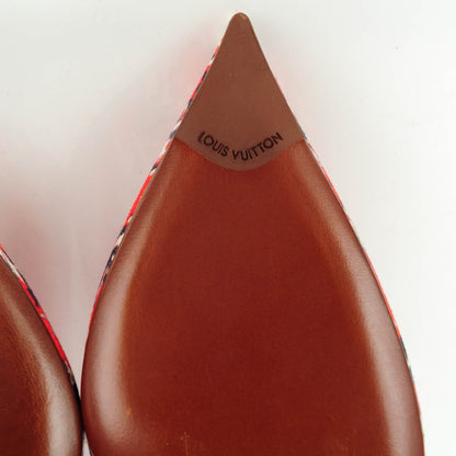 Louis Vuitton Silk Print Eyeline Pumps 38 6 of 9