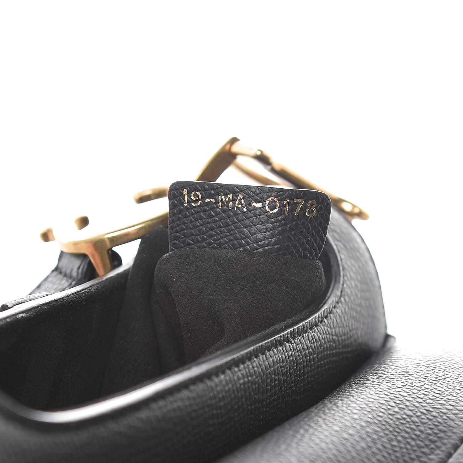 Christian Dior Grained Calfskin Mini Saddle Bag Black 7 of 7