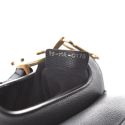 Christian Dior Grained Calfskin Mini Saddle Bag Black 7 of 7