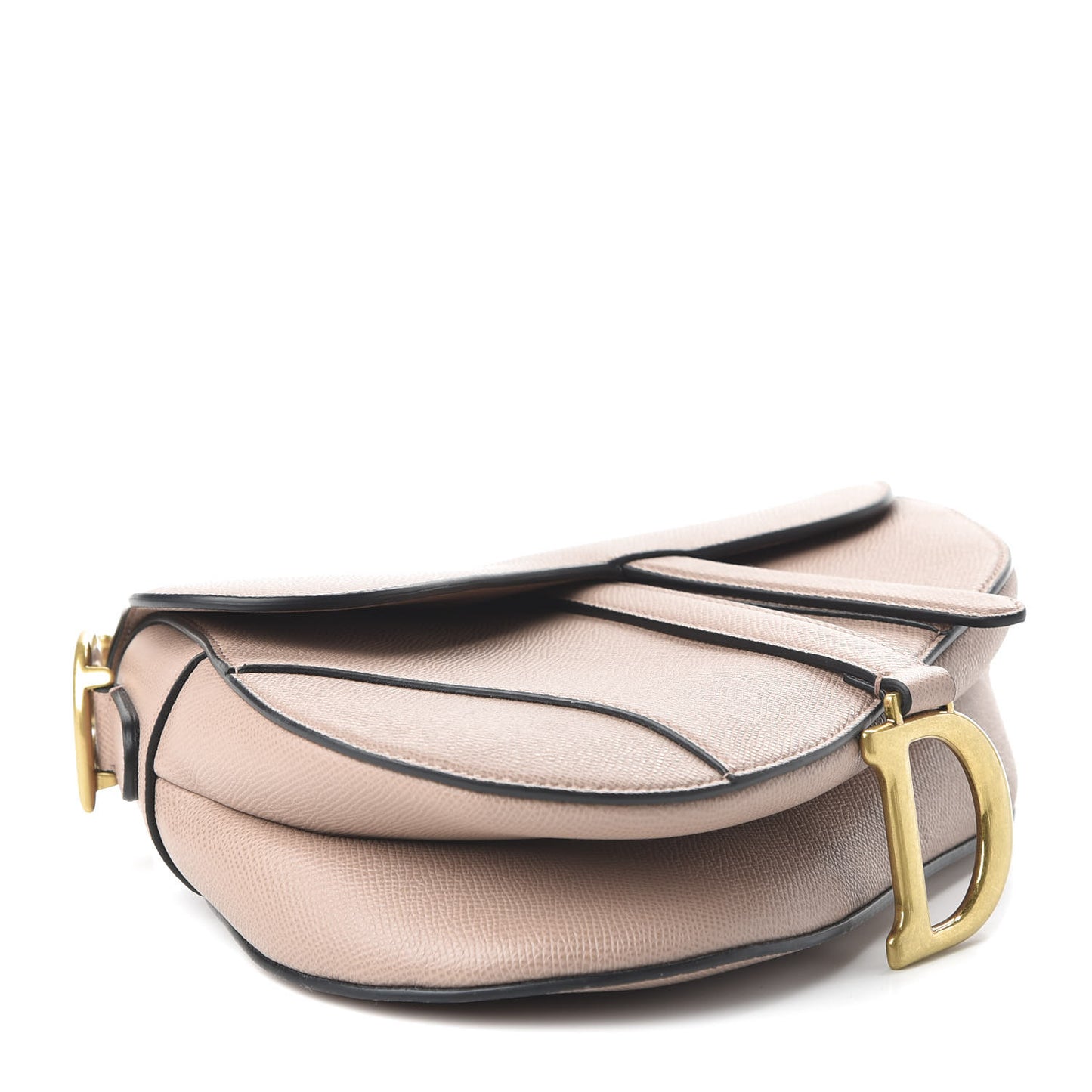 Grained Calfskin Saddle Bag Pink