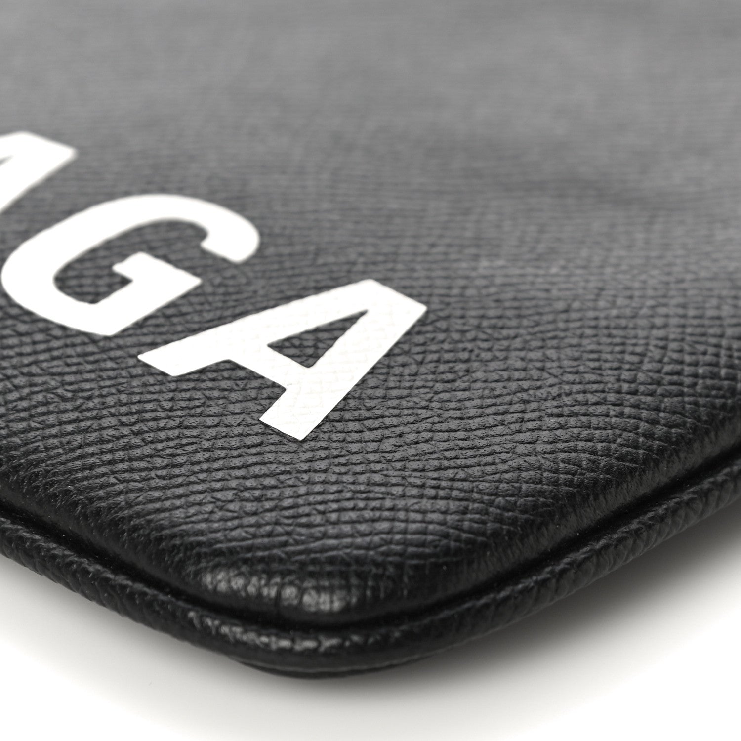Balenciaga Calfskin Ville Logo Zip Pouch Black 8 of 9