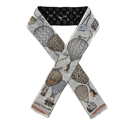 Louis Vuitton Silk Monogram Up And Away Bandeau Black White 1 of 3