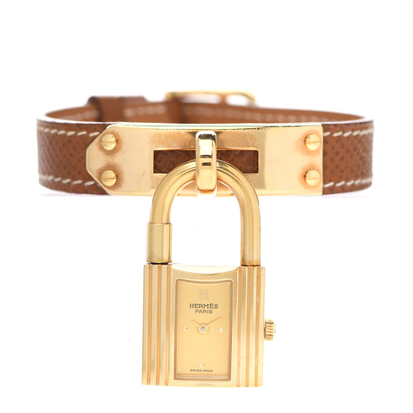 Stainless Steel Courchevel 20mm Kelly Cadena Quartz Watch Gold
