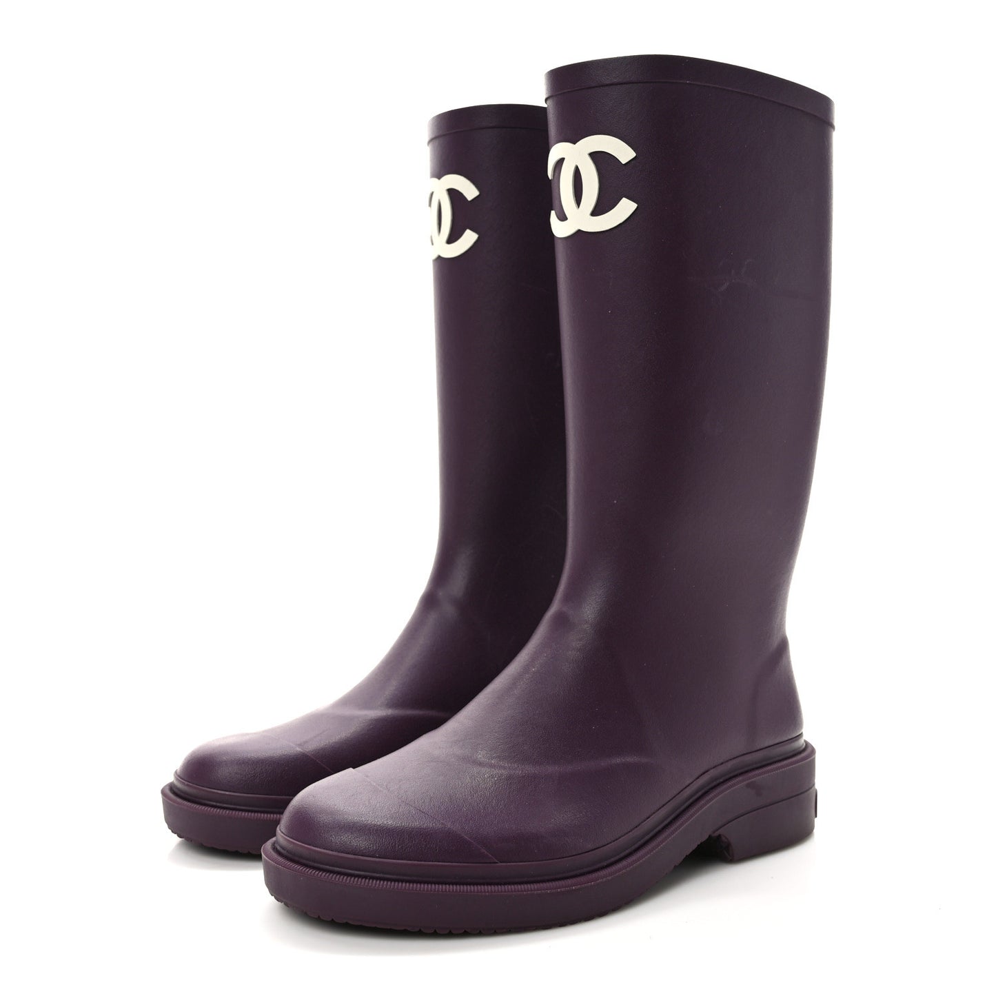 Caoutchouk CC High Boots 37 Dark Purple
