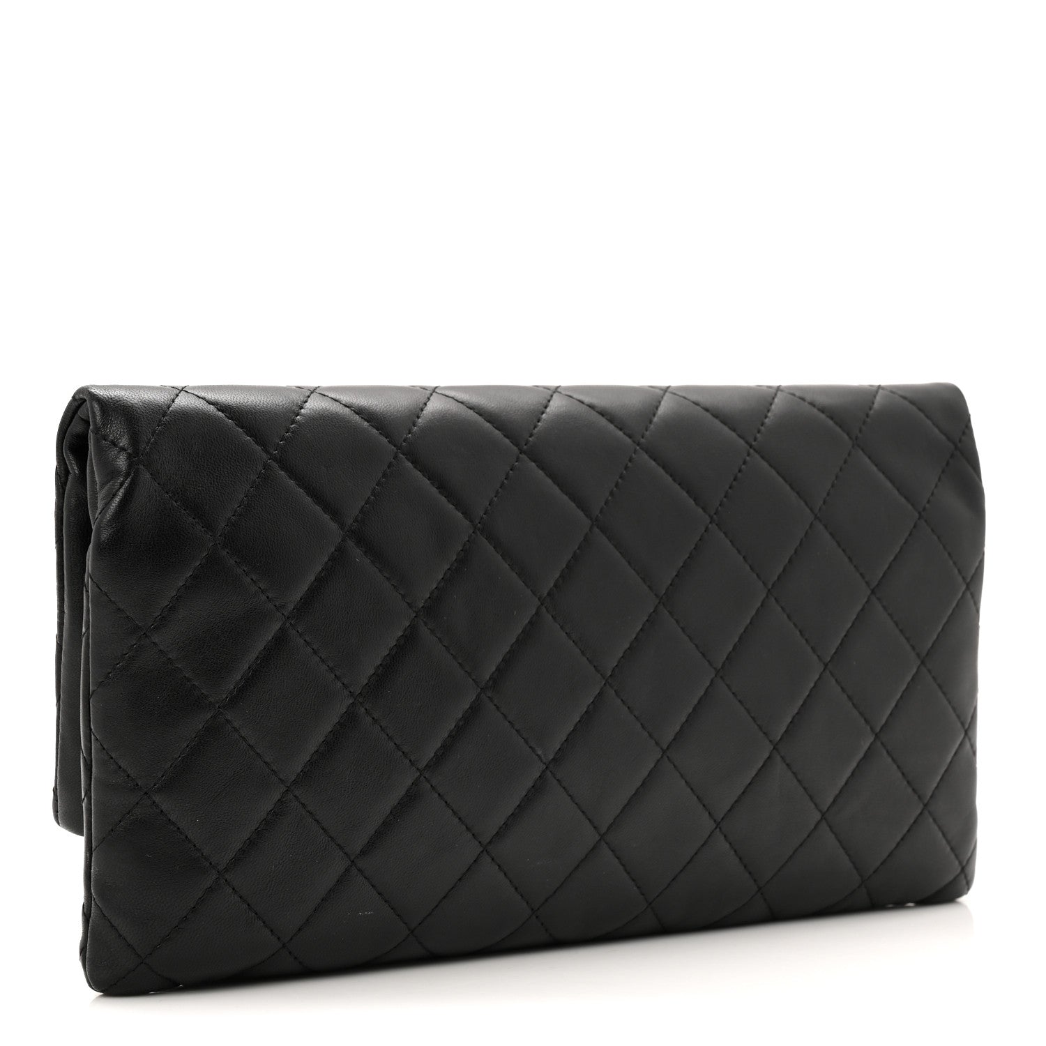 Chanel Lambskin Quilted CC Beauty Clutch Black 3 of 8