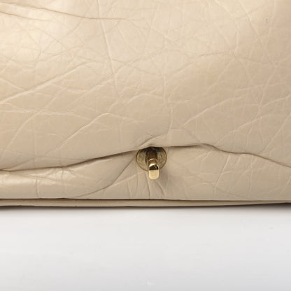 Chanel Aged Calfskin Quilted Large Pondichery Flap Beige 13 of 13