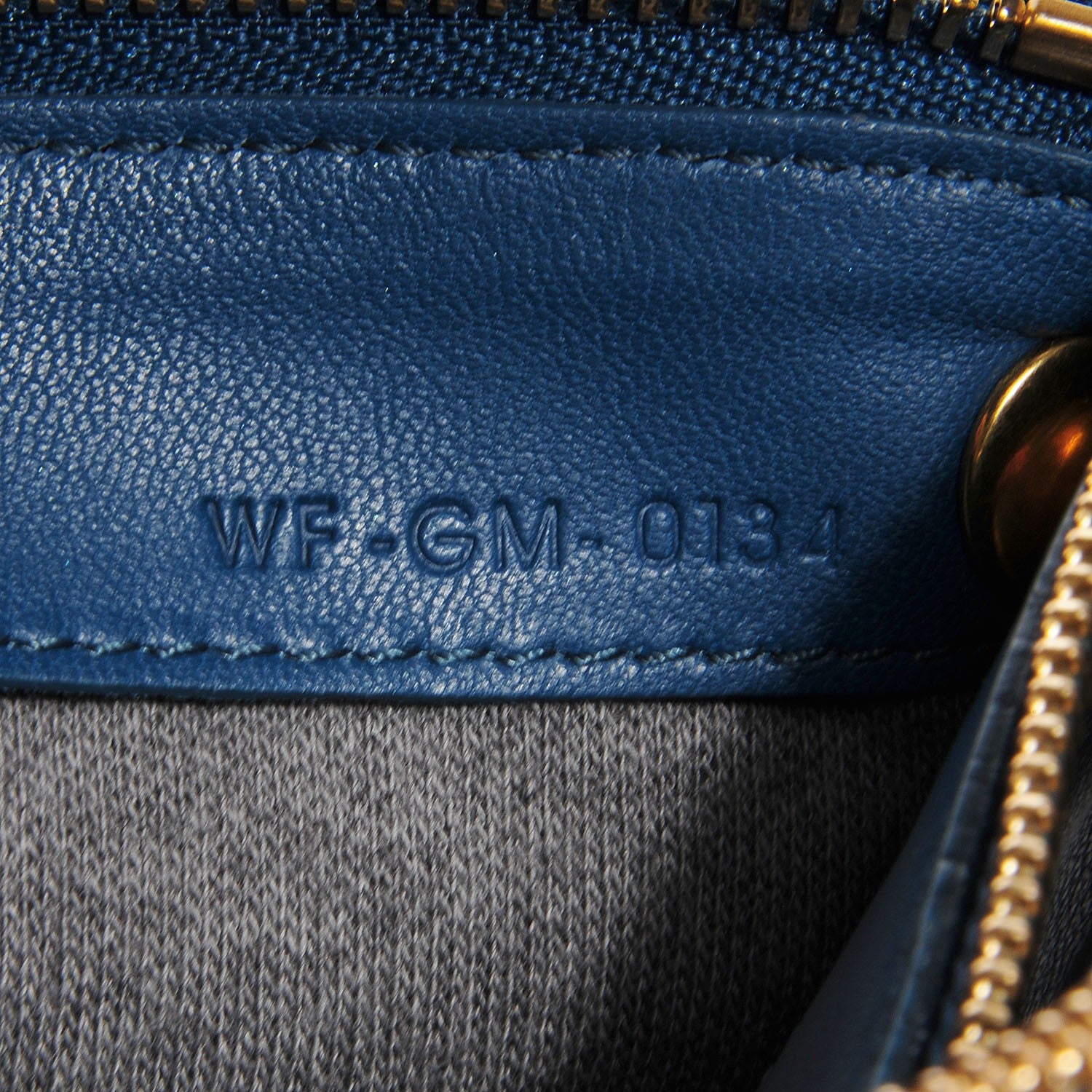 Celine Lambskin Large Trio Crossbody Metallic Blue 7 of 7