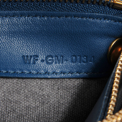 Celine Lambskin Large Trio Crossbody Metallic Blue 7 of 7