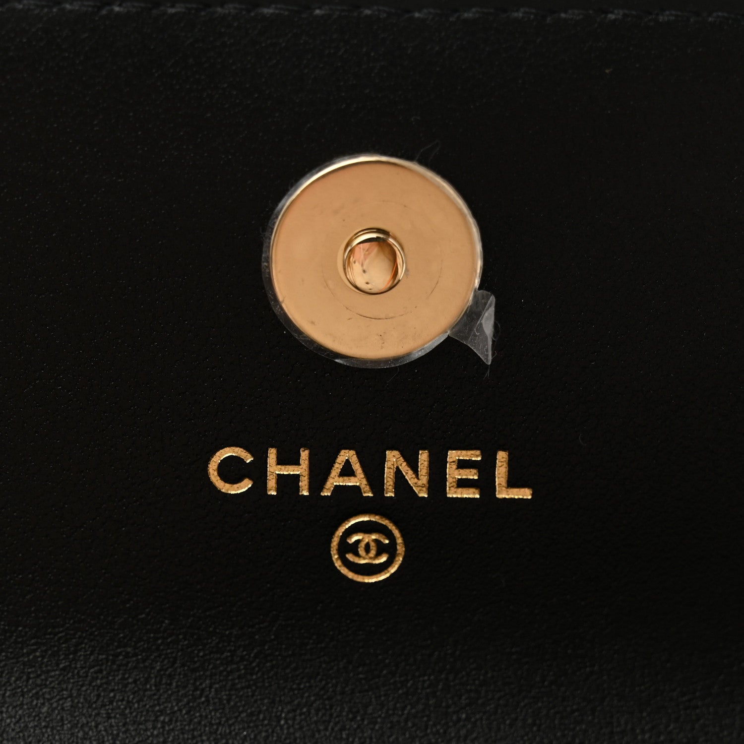 Chanel Calfskin Quilted Maxi Pearls Card Holder Flap With Chain Black 6 of 11