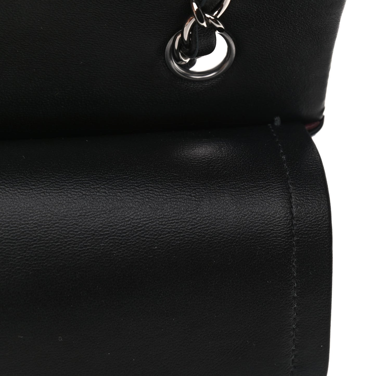 Lambskin Quilted Small Double Flap Black