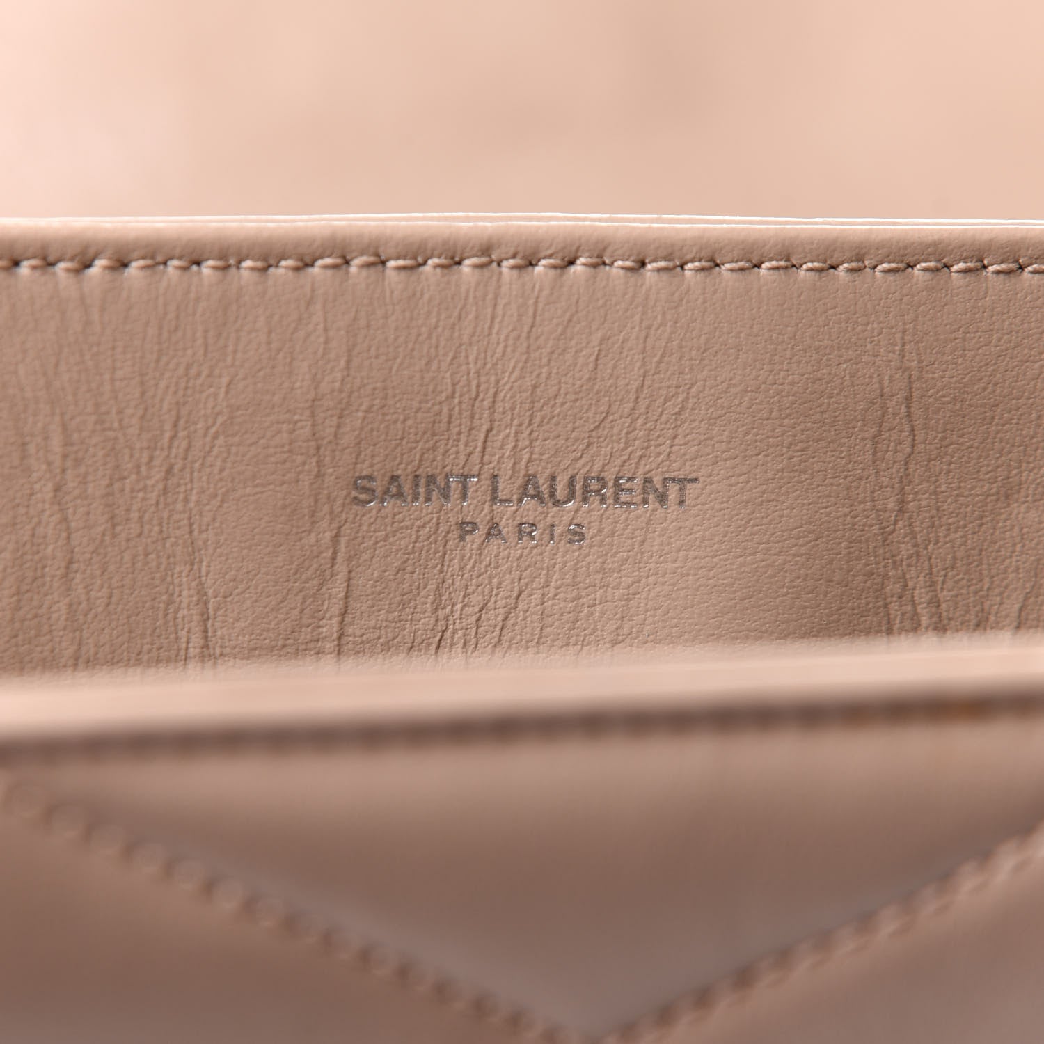 Saint Laurent Calfskin Y Quilted Monogram Medium Loulou Chain Satchel Nude Powder 8 of 11