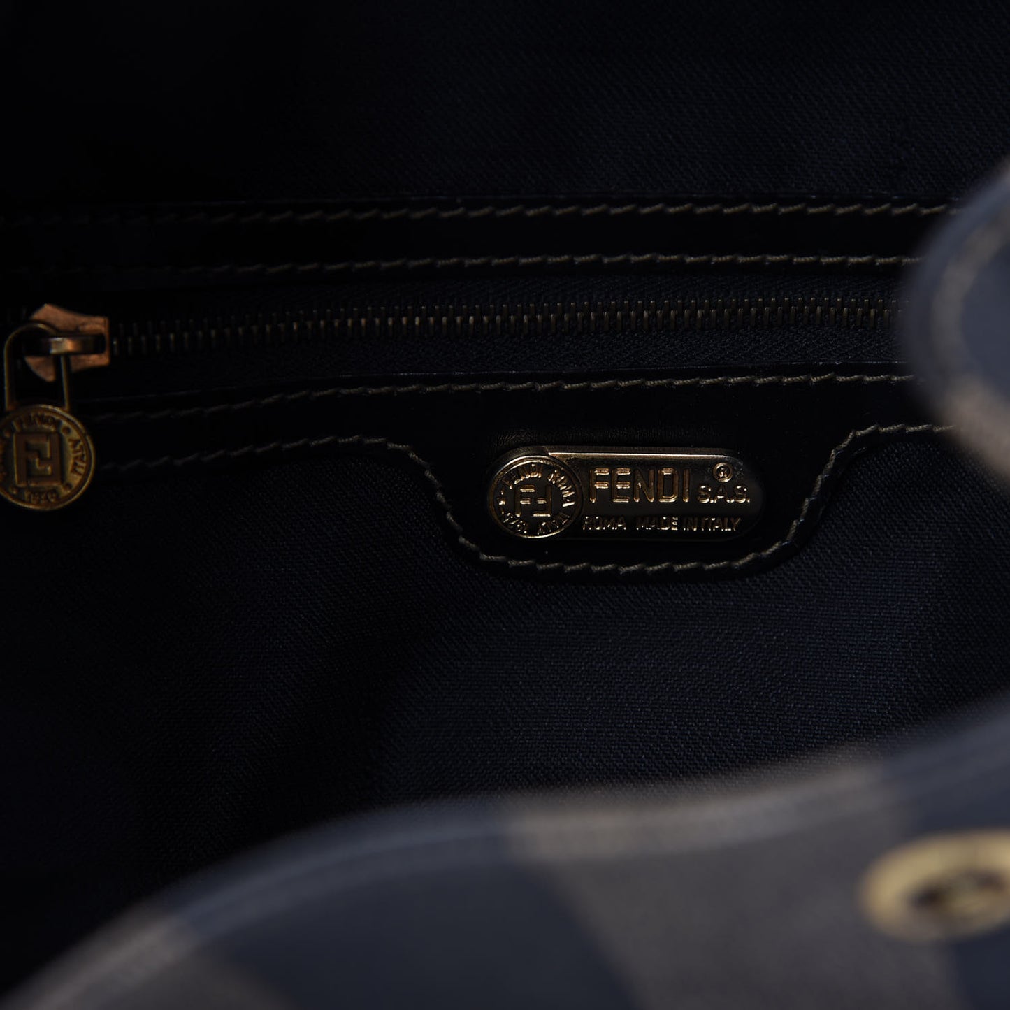 Coated Canvas Pequin Drawstring Backpack Tobacco