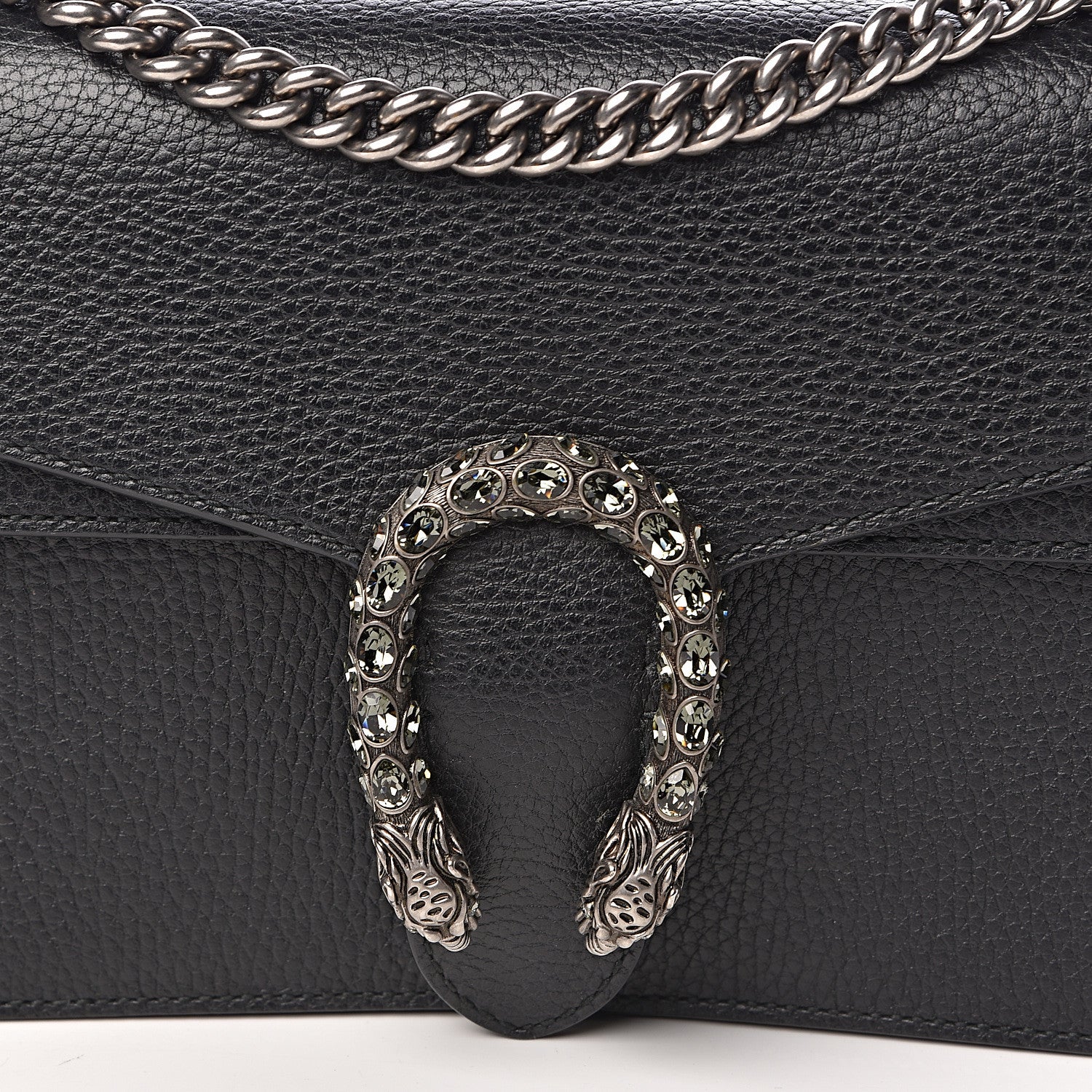 Gucci Pebbled Calfskin Small Dionysus Shoulder Bag Black 11 of 11
