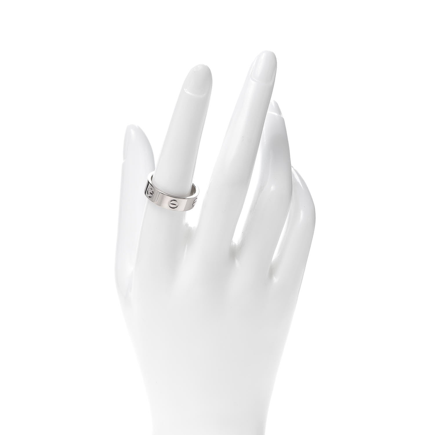 Cartier 18K White Gold 5.5mm LOVE Ring 57 8 2 of 4