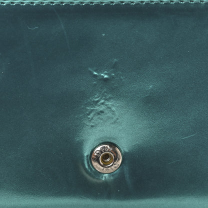 Christian Dior Metallic Patent Micro-Cannage Baby Diorama Flap Bag Green 10 of 11