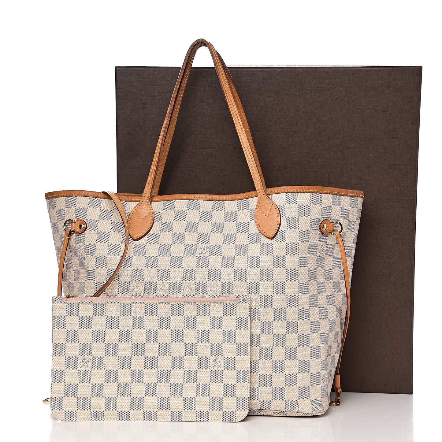Damier Azur Neo Neverfull MM Rose Ballerine