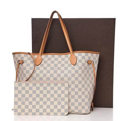 Louis Vuitton Damier Azur Neo Neverfull MM Rose Ballerine 20 of 20