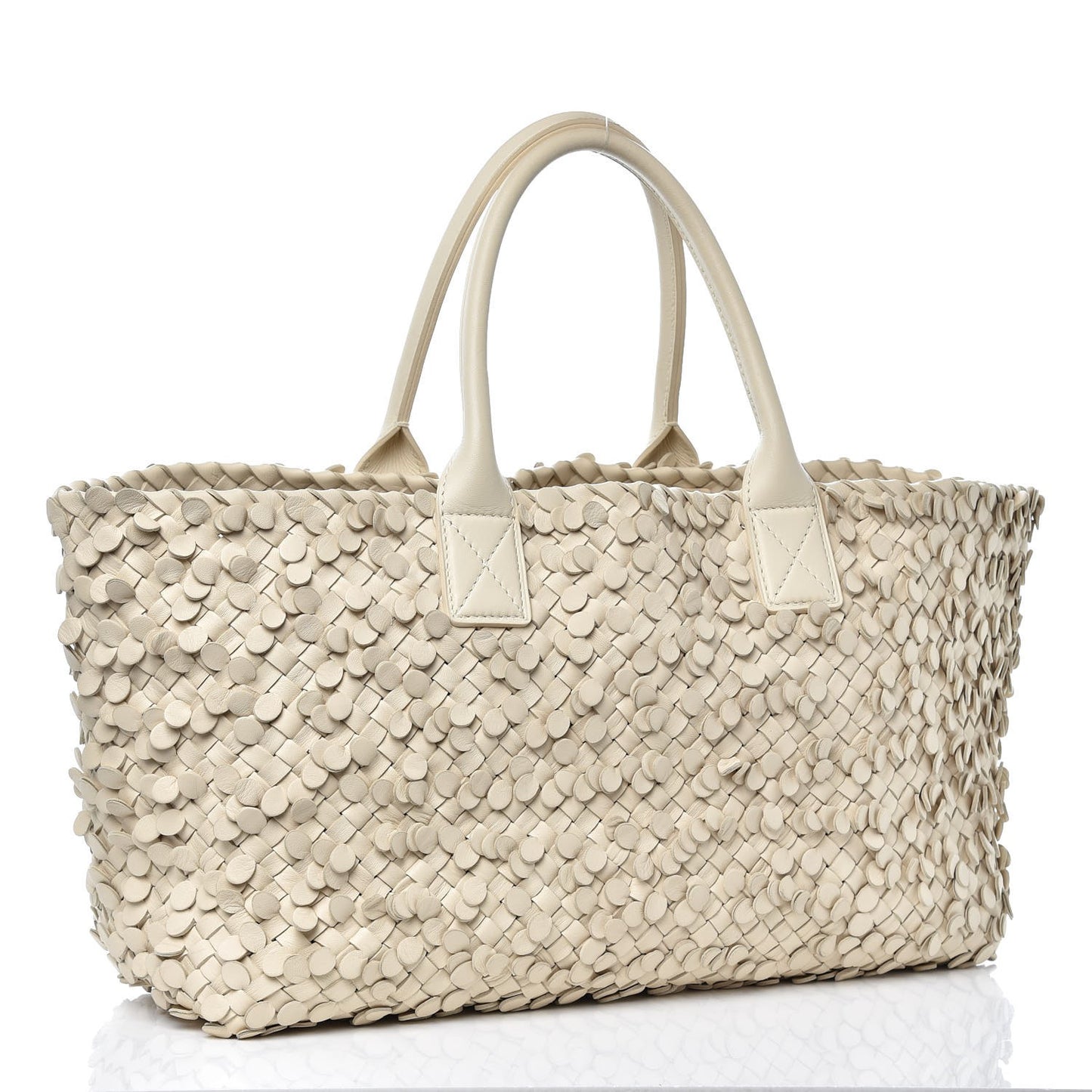 Nappa Intrecciato Medium Paillettes Cabat Cream