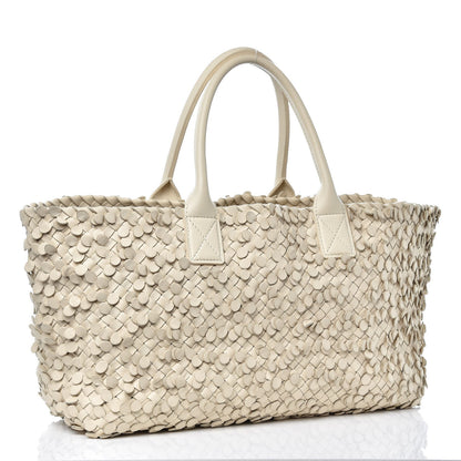 Bottega Veneta Nappa Intrecciato Medium Paillettes Cabat Cream 4 of 10