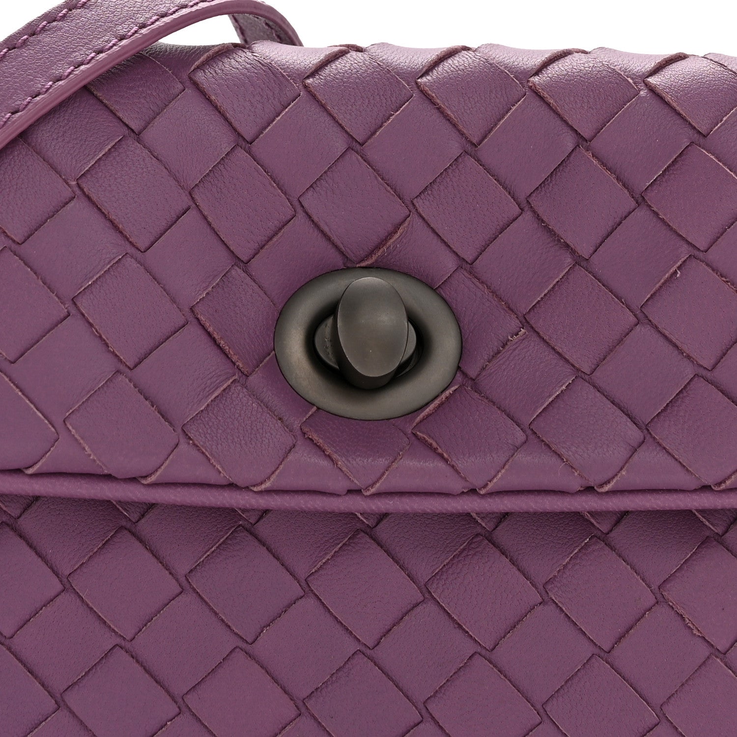 Bottega Veneta Nappa Intrecciato Flap Crossbody Purple 8 of 14