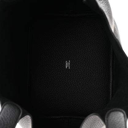 Hermes Taurillon Clemence Picotin Lock 22 MM  Black 5 of 10