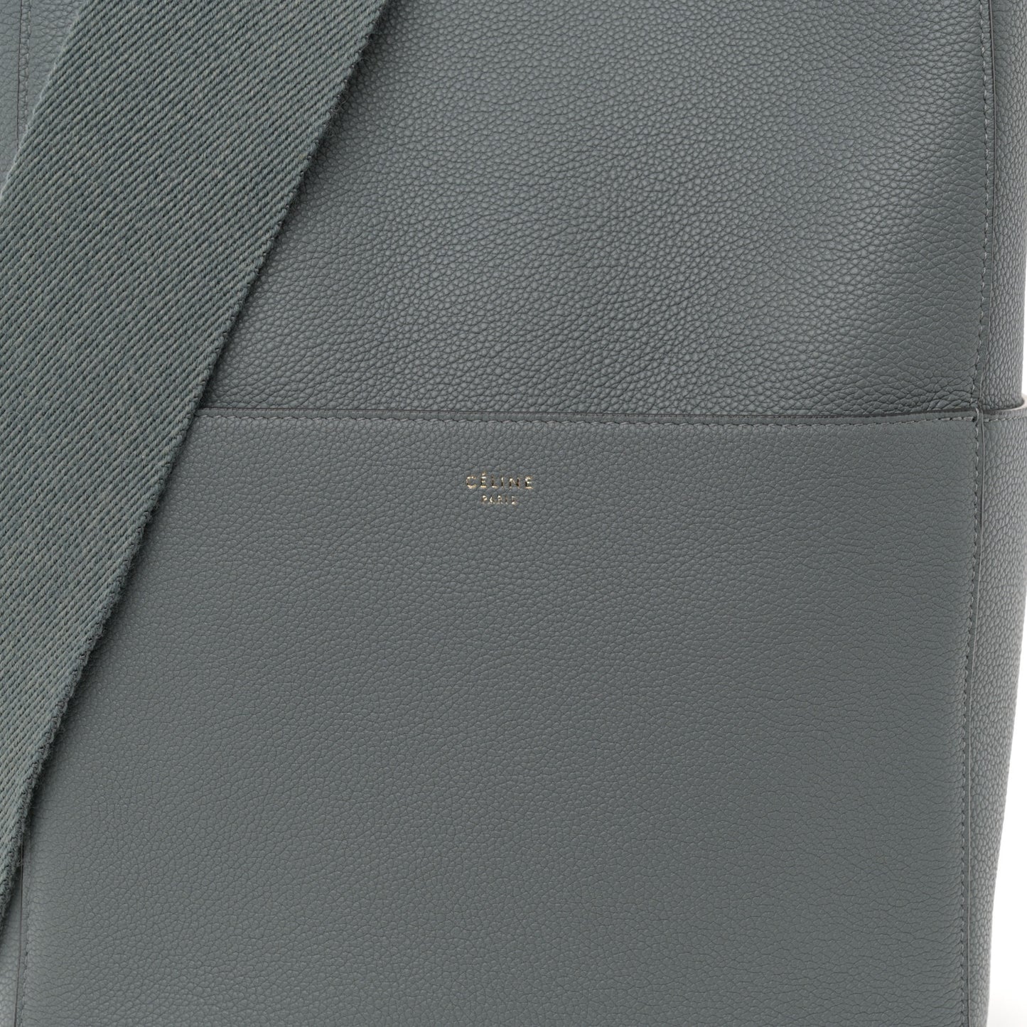 Soft Grained Calfskin Sangle Bucket Bag Storm