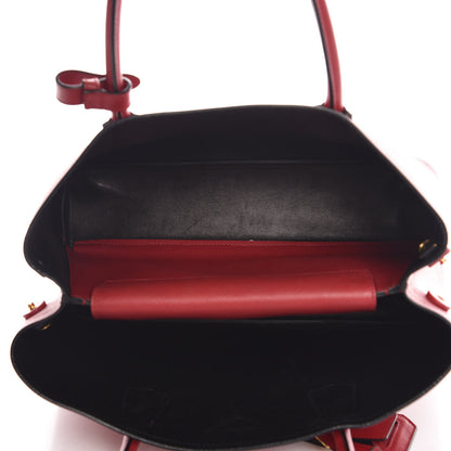 Prada Saffiano Cuir Medium Double Bag Fuoco Black 6 of 16