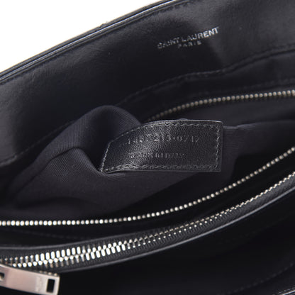 Saint Laurent Calfskin Y Quilted Monogram Large Loulou Chain Satchel Black 7 of 11