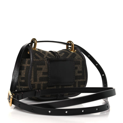 Fendi Fabric Jacquard Vitello Cher Cuoio FF 1974 Nano Fendi C'mon Tobacco Moro Ebano 3 of 10