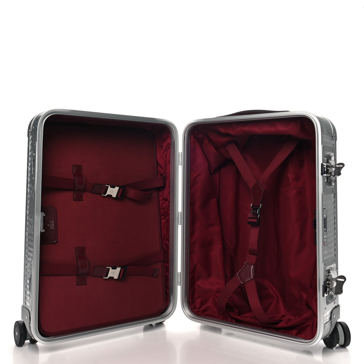Aluminum GG Monogram Porter Cabin Plus Trolley Rosso