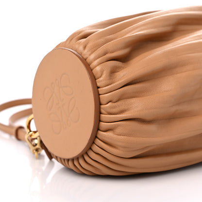 Loewe Lambskin Pleated Bracelet Pouch Shoulder Bag Warm Desert 7 of 11