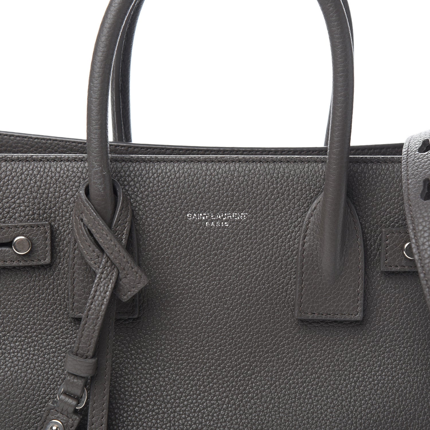 Saint Laurent Grained Calfskin Baby Sac De Jour Souple Coal 10 of 10