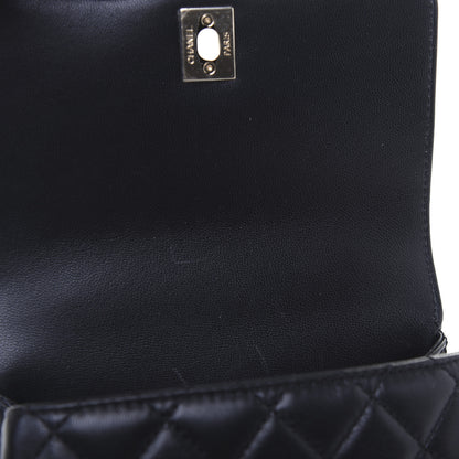 Chanel Goatskin Quilted Rainbow Extra Mini Coco Handle Flap Black 10 of 18